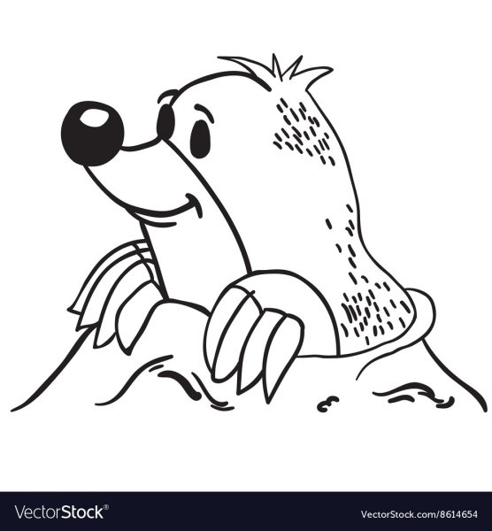 Крот раскраска