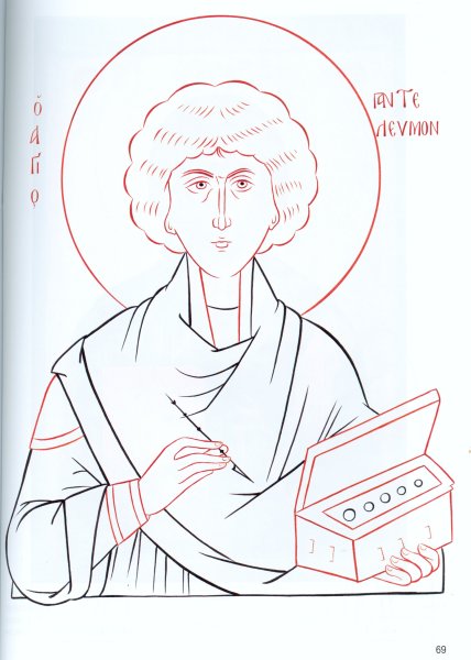 Прорись иконы Казанской Божьей матери