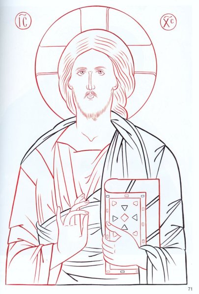 Образ Богоматери карандашом