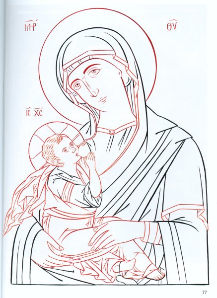 Богородица раскраска для детей