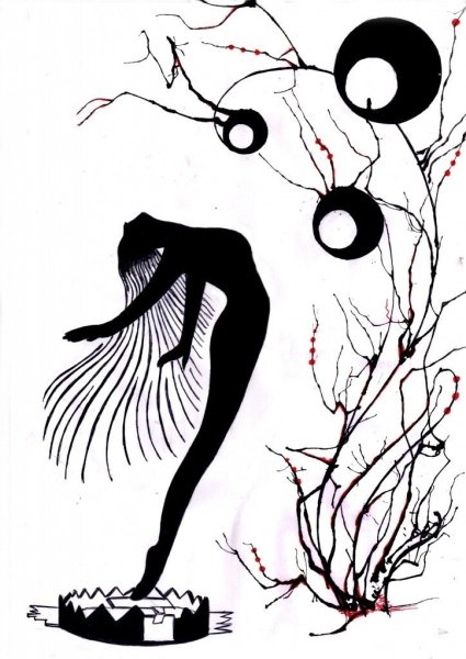 Японская живопись тушью