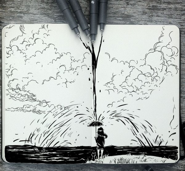 Природа тушью