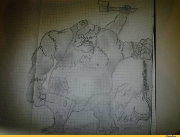 ПУДЖ дота 2 карандашом