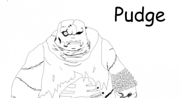 ПУДЖ рисунок легкий