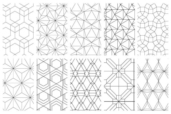 Геометрический орнамент в квадрате
