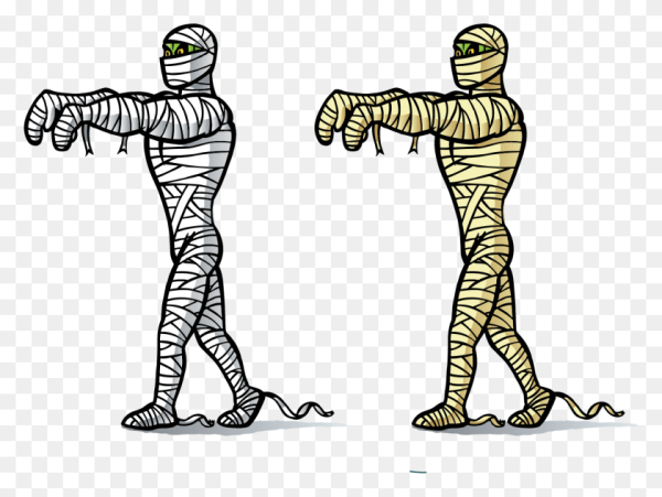 Раскраски на Хэллоуин Мумия