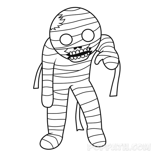 Рисунок Мумия легкий