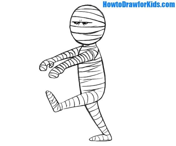 Мумия раскраска для детей