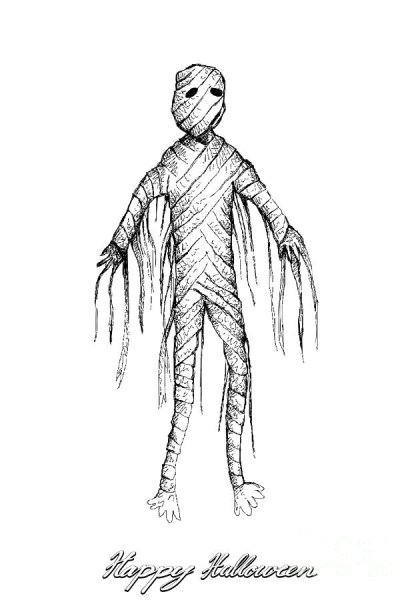 Мумия раскраска