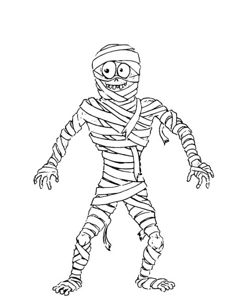 Мумия рисунок для детей