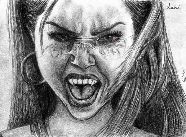 Нарисовать вампира карандашом