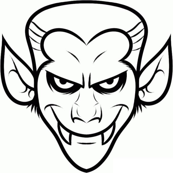 Нарисовать на лице вампира