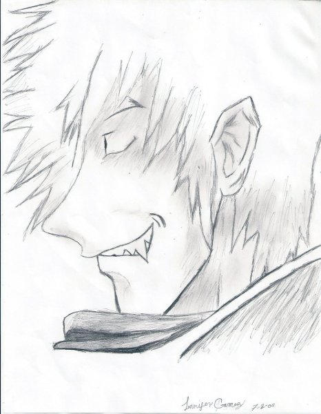 Вампир рисунок карандашом