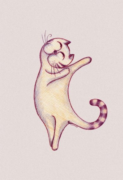 Рисунки прикольных котов для срисовки