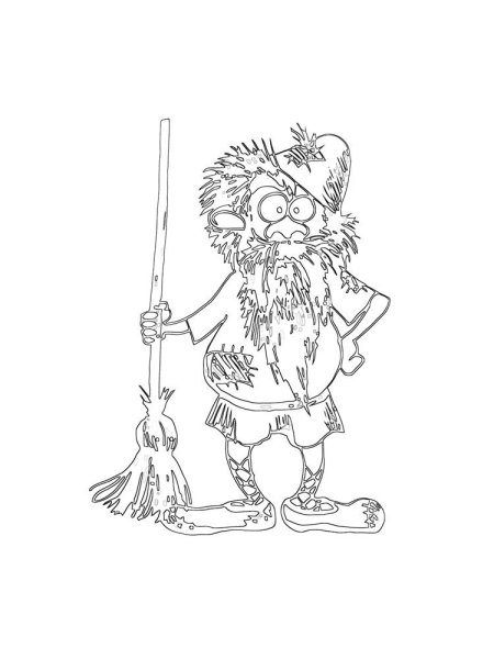 Леший раскраска для детей