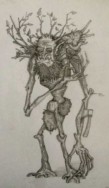 Раскраска старичок Лесовичок для детей