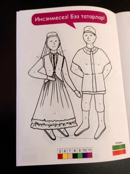 Национальный костюм башкир вектор