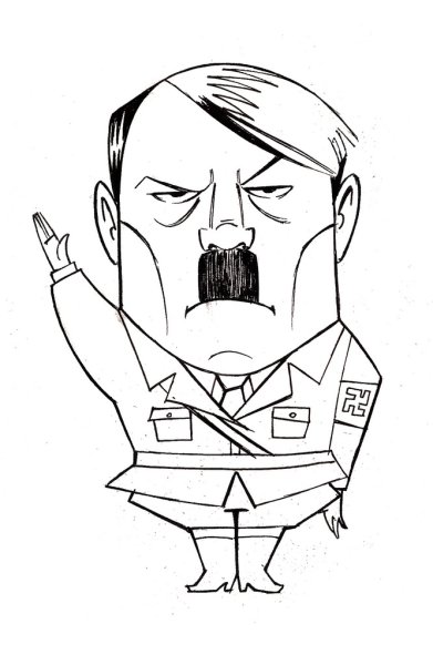 Нарисованный Адольф Гитлер