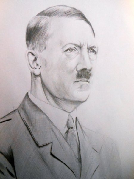 Адольф Гитлер карандашом
