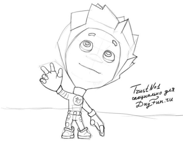 Раскраска Нолик из Фиксиков