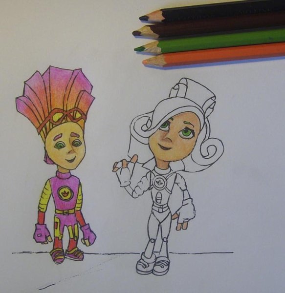 Фиксики рисунок цветной