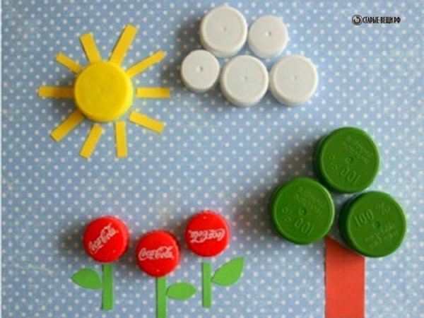Поделки из крышечек для детей