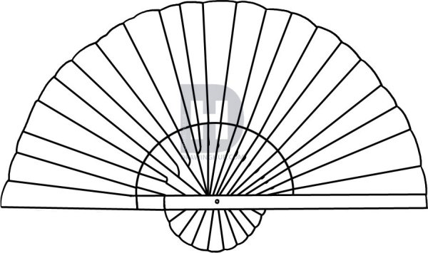 Веер карандашом