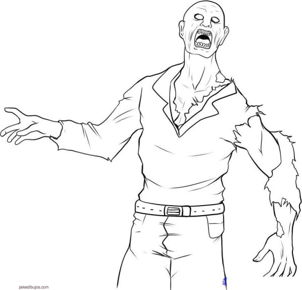 Рисунки зомби апокалипсиса для срисовки