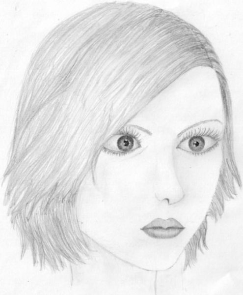 Лицо девушки рисунок карандашом
