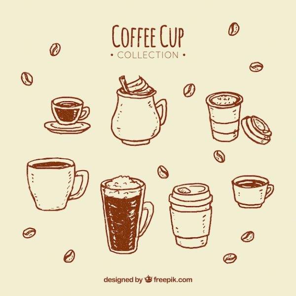 Простые рисунки кофе