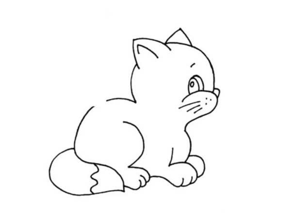 Котик рисунок
