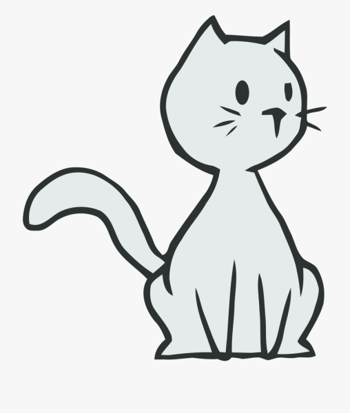 Кот карандашом