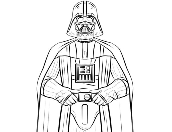 Раскраска для мальчиков Звездные войны Дарт Вейдер