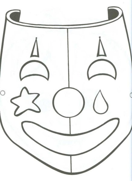 Театральная маска трафарет