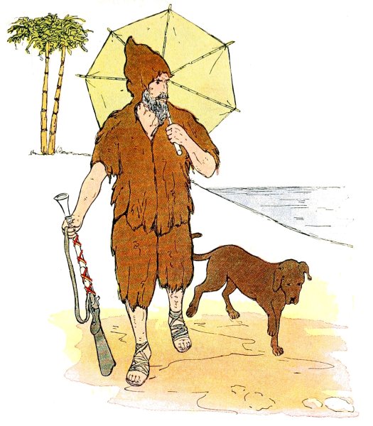 Робинзон Крузо раскраска