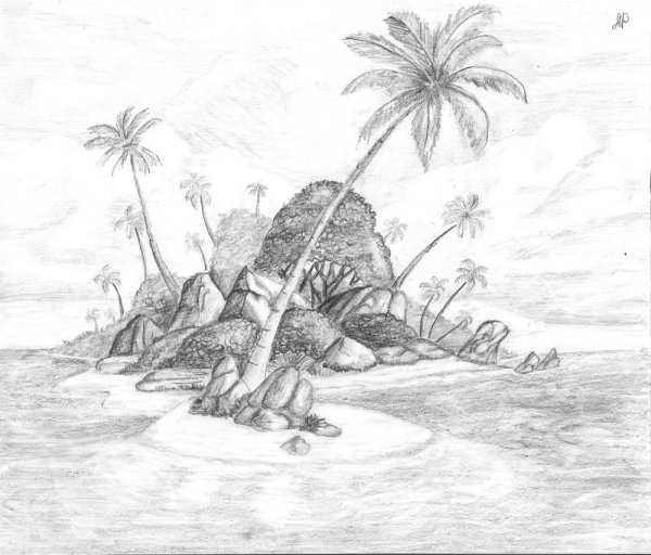 Робинзон Крузо рисунки для срисовки