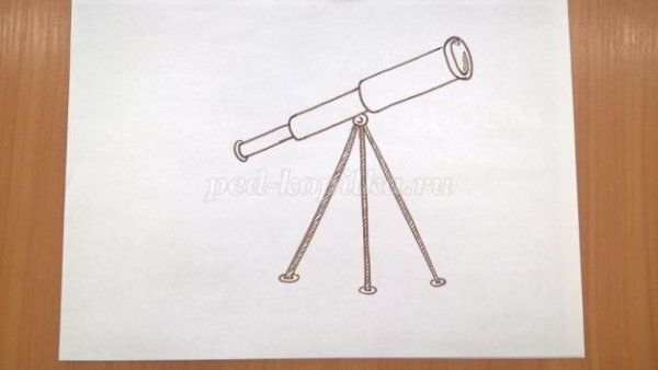 Телескоп рисунок легкий