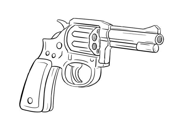 Револьвер рисунок