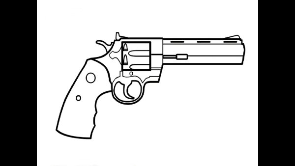Револьвер нарисованный
