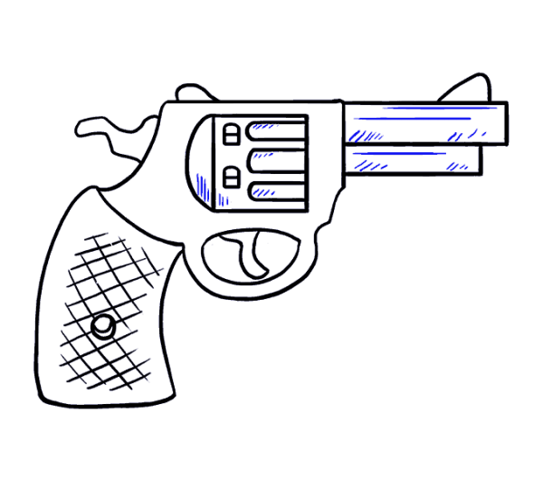 Пистолет раскраска для детей