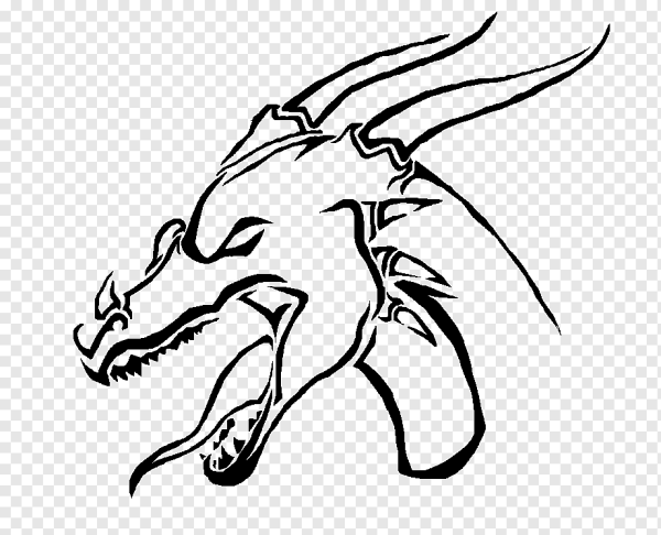 Голова дракона рисунок