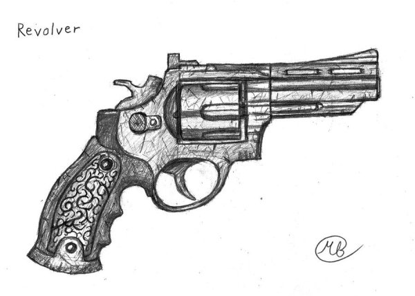 Револьвер зарисовка