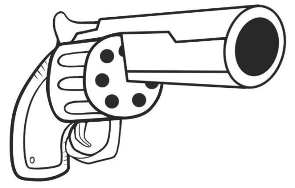 Пистолет раскраска для детей