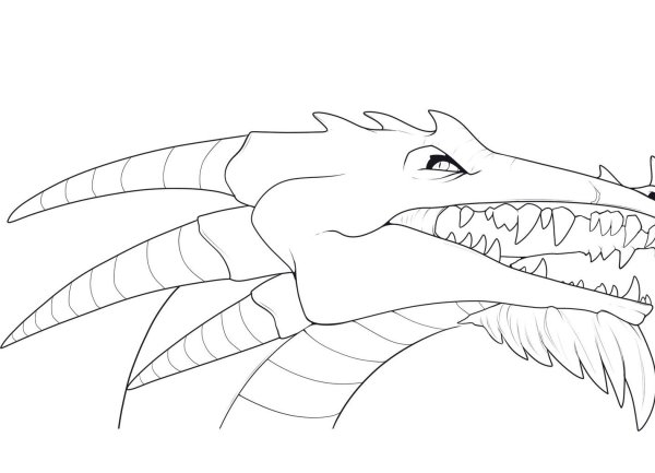 Дракон карандашом для срисовки