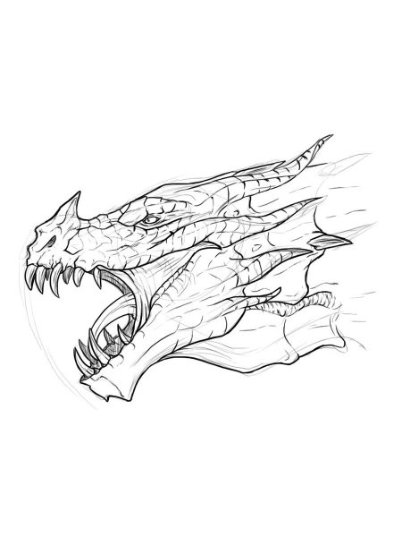 Зарисовка головы дракона