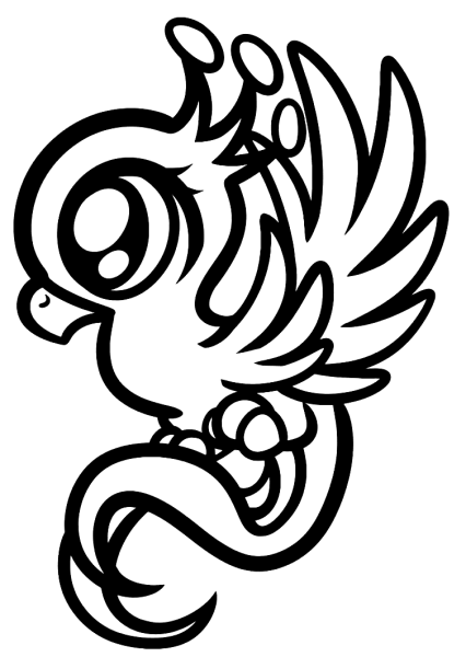 Феникс раскраска