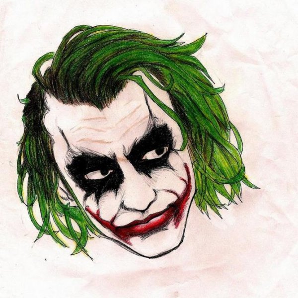 Джокер рисунок для срисовки