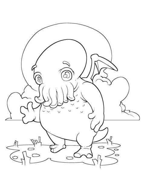 Ктулху детский рисунок