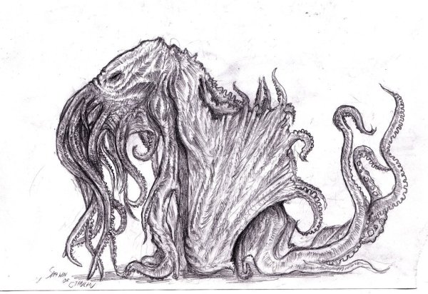 Ктулху рисунок Лавкрафта