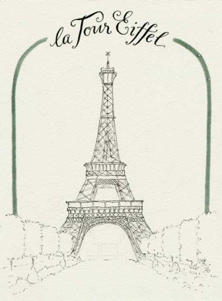 Эйфелева башня трафарет